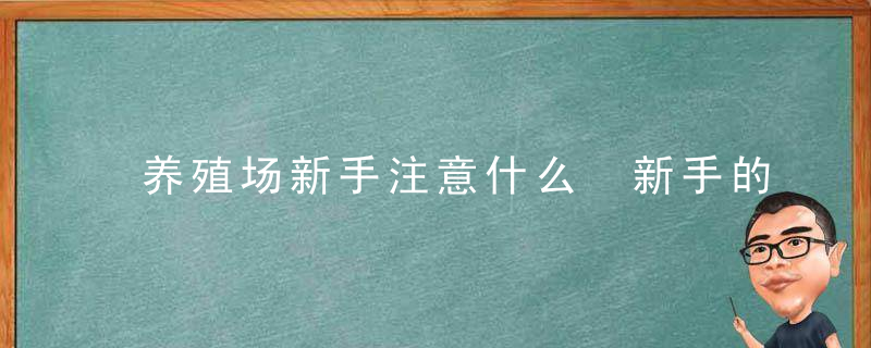 养殖场新手注意什么 新手的养殖场需要注意什么